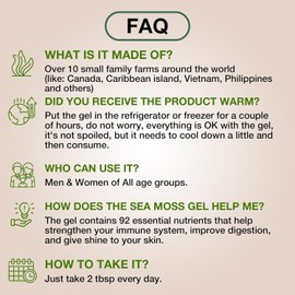 TrueSeaMoss Sea Moss Gel – Made in USA – Wildcrafted Seamoss, Fresh Fruits & Sea Vegetables – Blue Spirulina, Pack of 3 (Labels may Vary)