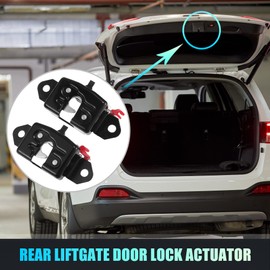 X AUTOHAUX Replacement Rear Liftgate Door Lock Actuator with 4 Screws for Nissan Titan 2004-2012 Tailgate Latch Assembly No.90500ZJ00A/90501ZJ00A Black 1 Pair