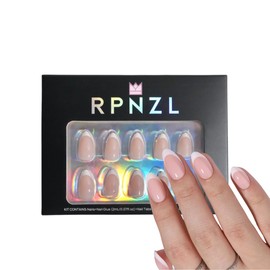 RPNZL Press On Nails - Paris | French Tip, UV Finish Almond Nails, Reusable | 16 Sizes - 32 Nails in Kit with Glue' for ASIN 'B0F51K7HKZ (Paris)