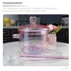 Vaguelly Glass Pot, Clear Glass Cooking Pot Saucepan with Lid,