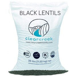 Black Lentils | Caviar or Beluga Lentils | 25 lbs | Project Non-GMO Verified | Kosher | Vegan | Non-Irradiated
