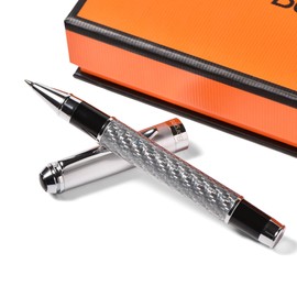 Borges Write Your Legacy Carbon Fiber Ballpoint Pens (Set of 2, Silver)