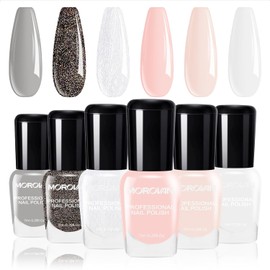 Nail Polish Set 6 Colors Nail Polish Kit Regular Fingernail Polish Pack 0.25oz Glossy Nail Polish Gifts for Women