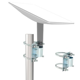 Antenna Mast Pole Mount, Flag Pole Pipe Adapter Bracket V-Clamp Bracket Mount Kit for Antenna Satellite Dish