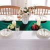 MILVOWOC 5 Pack Forest Green Satin Table Runners, 12 x