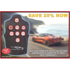 Corvette Emblem Iron-On Patches - All Model Collection - C7