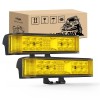 Nilight Side Shooter Amber LED Light Bar/Pods 2PCS 6.5 Inch