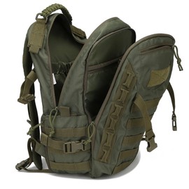 Visnalefry 35L 1000D Nylon Camping Backpack Waterproof Trekking Fishing Hunting Bag Outdoor Tactical Molle Climbing Rucksack Bag (grey)