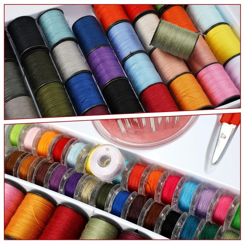 64 Pieces Sewing Thread for Sewing Machine, Sewing Thread Set