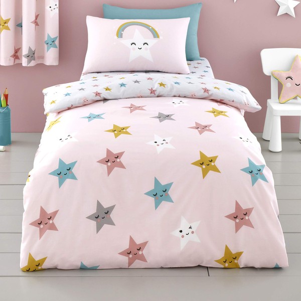 Cosatto - Happy Stars - Duvet Cover Set - Junior Bed Size in Pink