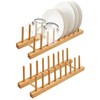 ILOT Solid Wood Kitchen Dish Drying Rack Plate Organizer for
