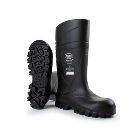 Bekina StepliteX SolidGrip S5 Waterproof Wellington Boots for Men and Women Featuring Composite Safety Toe, Thermal Insulation, and SRC Certified Slip-Resistant Outsole, Black - 9