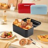 Retro Metal Bread Box for Kitchen Counter - Large Capacity