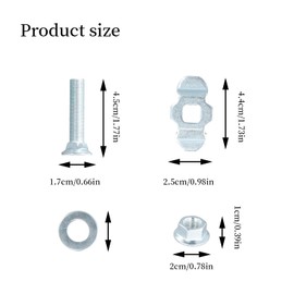 4 Piece Screw Fitting Set for Airline Rail, 20 mm, High-Quality Accessories for Car and Motorcycle, Compatible with All 20 mm Airline Rails, Robust