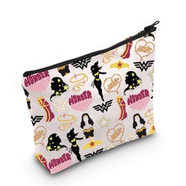 Movie Cosmetic Bag Warrior Princess Makeup Bag with Zipper Woman Power Gift Super Woman Survival Kit (Wonder)