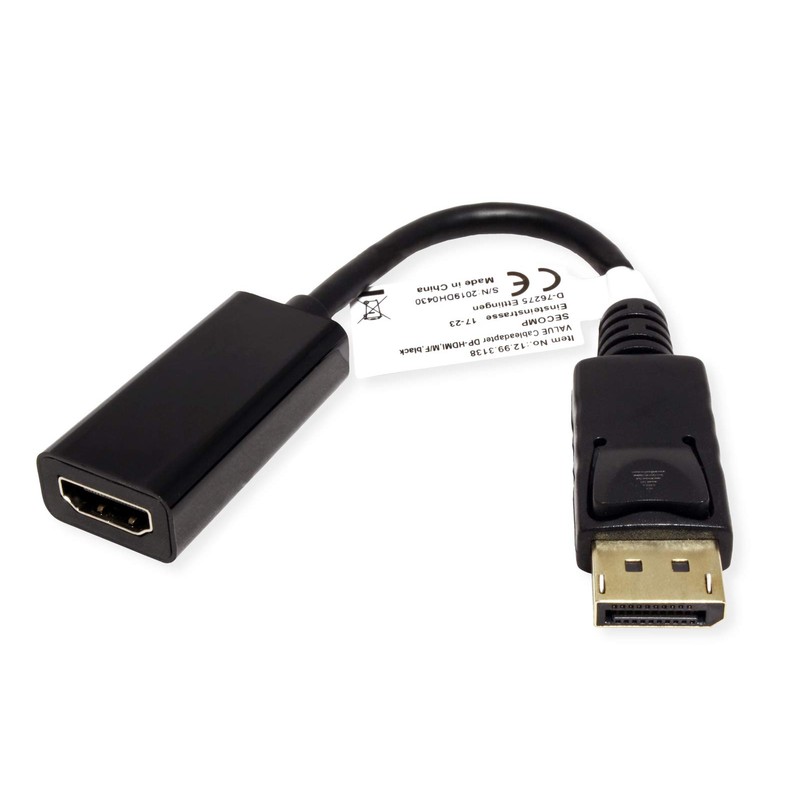 VALUE DisplayPort HDMI Adapter, DP ST - HDMI BU