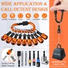 Threlaco 36 Pcs Bit Holder Keychain, 1/4 3/8 1/2 Socket