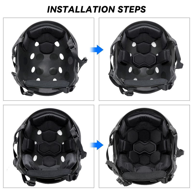 Yzpacc Tactical Helmet Pads, Universal Replacement EX Helmet Internal Memory