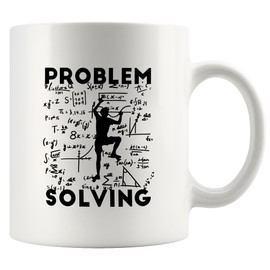 Panvola Problem Solving Climber Rock Climbing Gifts Boulder Rock Climbers Outdoor Adventure Lovers Dad Boyfriend Girlfriend Husband Wife Brothers Sisters Friends Ceramic Mug 11 oz White