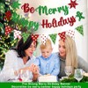 Pre-Strung Be Merry Christmas Decorations Banner Happy Holidays Party Red