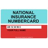Replica National Insurance Number Card - PRINTED ON HARD PLASTIC