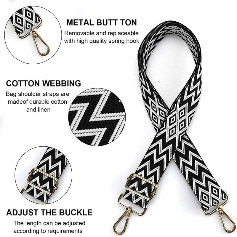 SHTGOI Bag Straps Adjustable Shoulder Strap 3.8 cm Wide Diamond