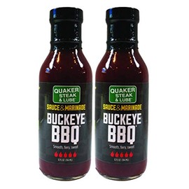 Quaker Steak & Lube Buckeye Barbecue Wing Sauce - 2 12 Ounce Bottles of Quaker Steak and Lube Famous Wing Sauce