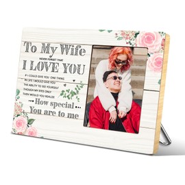KLYTINK Wife I Love You Picture Frames,Girlfriend Couples Photo Frame,4x6 Picture Frames,Valentine Birthday Christmas Gifts For Wife Husband Couple