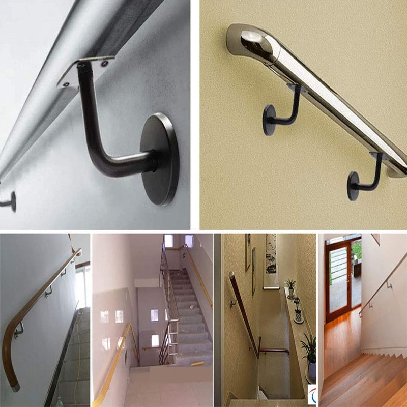 ETOPARS Set of 4 Flat Handrail Support Stainless Steel Handrail