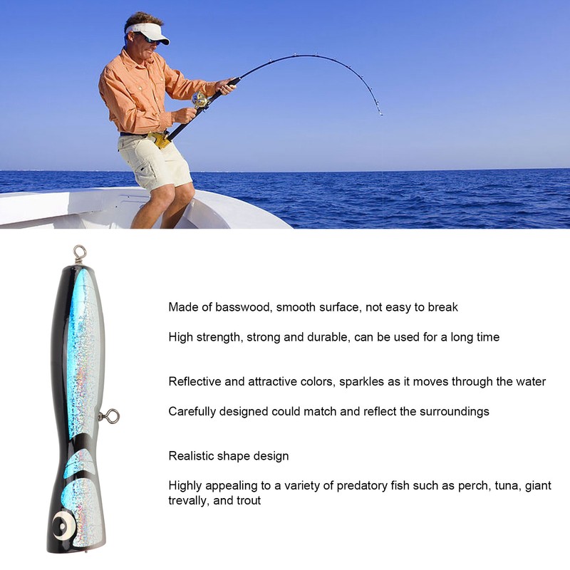Fishing Lure Top Water Hard Bait Linden Reflective Sea Fishing