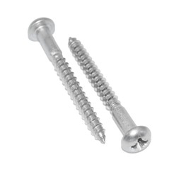 Wood Screws 4 x 20 Pack of 20 Stainless Steel A2 / V2A Half Round Wood Screws with Phillips Head PZ Pozidrive DIN 7996 Rust-Proof