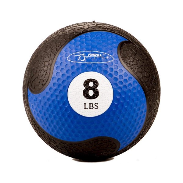 FitBallMedBalls Textured Alternative to Hand Weights - 8 lbs - Blue