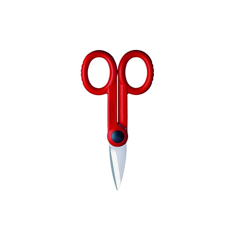 Intercable 16013 Spezialschere für Elektriker mit Sicherheitshülle, klein, Rot