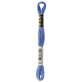DMC 117-3839 Mouline Stranded Cotton Six Strand Embroidery Floss Thread, Medium Lavender Blue, 8.7-Yard