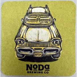 Noda Brewing Co HOP DROP N ROLL 2 Sided Car Beer Drink 4" Coaster Mat Charolette