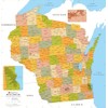 Wisconsin ZIP Code Map with Counties - Standard - 37