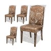 SagaSave Plastic Dining Chair Covers, 4 Pcs Clear Waterproof PVC