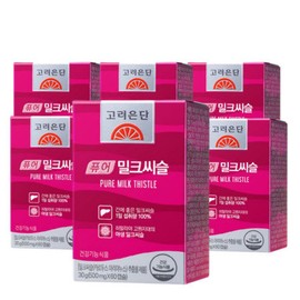 Korea Eundan Pure Milk Thistle 60 capsules, 1 pill a day, 2 months supply, 6 boxes of liver health silymarin 130mg / 고려은단 퓨어 밀크시슬 60캡슐 하루 한알 2개월분 간건강 실리마린130mg 6박스