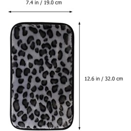 Funda de Consola Central para Coche de Peluche Leopardo Gris Cubierta Antideslizante para Reposabrazos Almohadilla Protectora Acolchada para Apoyabrazos Automotriz Fácil