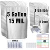 15 Mil 5 Gallon Mylar Bags for Food Storage with