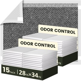 MILDPLUS Chucks Pads Disposable 28"×34" White Charcoal Bed Pads Disposable Underpads Extra Large Incontinence Bed Pads Super Absorbent Pee Pads for Adult,Kids and Pets(30pcs)