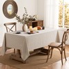 MIULEE Natural Beige Linen Table Cloth Rectangle Tablecloth Waterproof Spring