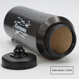 GIFUBOWA 1 Litre Hockey Water Bottle Squeeze Sport Bottles Leakproof 2 pack BPA Free for Easy to Grip Design