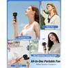 4 in 1 Handheld Portable Turbo Fan, 180° Foldable 6-Speed
