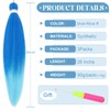 WacanDan Ombre Blue Braiding Hair Pre stretched 26 Inch 3