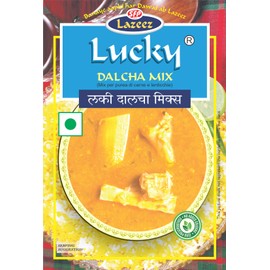 Lucky Dalcha Spice Mix / Dal Gosht Masala (Pack of 5) - Readymade Powder Mix for Making Tasty Meat, Lentils, and Vegtables Stew - Low Sodium, No MSG, Non GMO; Easy to Cook