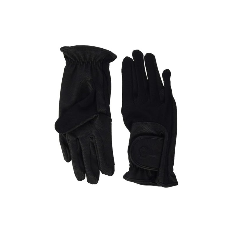 Covalliero Unisex's Summer Tech Riding Gloves-Black, X-Large