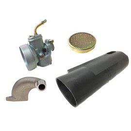17 mm Carburettor Set with Air Filter, Intake Manifold, Intake Rubber Suitable for Kreidler Florett RM RMC TM - Replica 1/17/54 - 23 mm Connection - Tuning Set