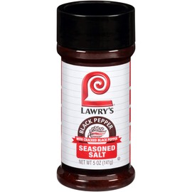 Lawry's Black Pepper Seasoned Salt, 5 oz (Pack of 12)