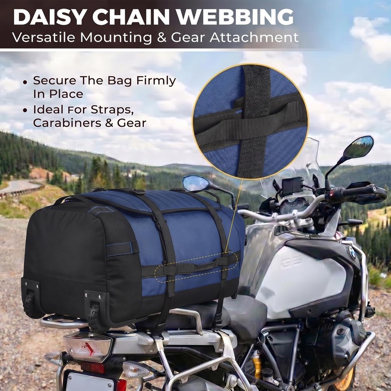 86L Foldable Rolling Duffel Backpack with Wheels - Extra Large
